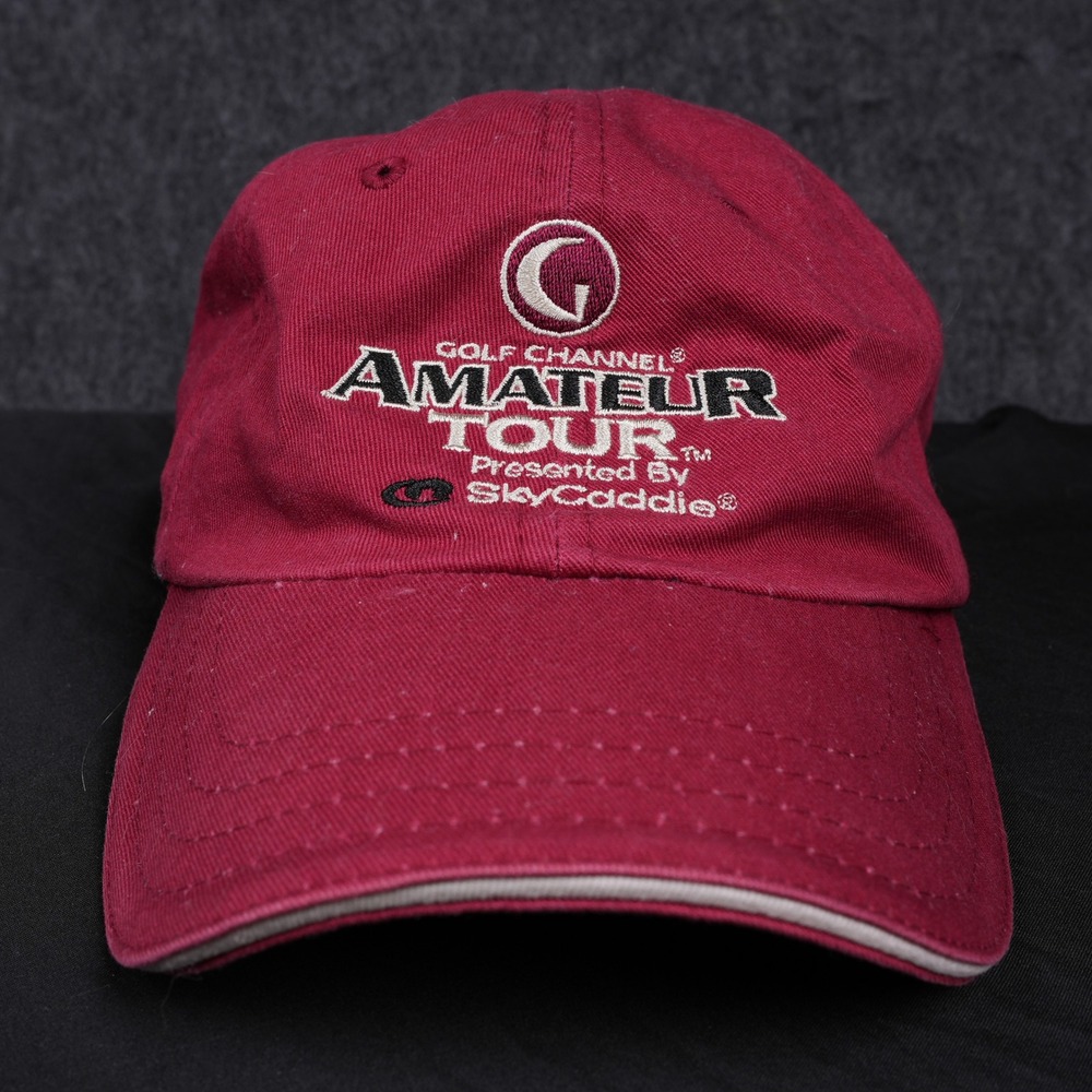Pukka Golf Channel Amateur Tour Hat OSFM Maroon Excellent Embroidered Strapback